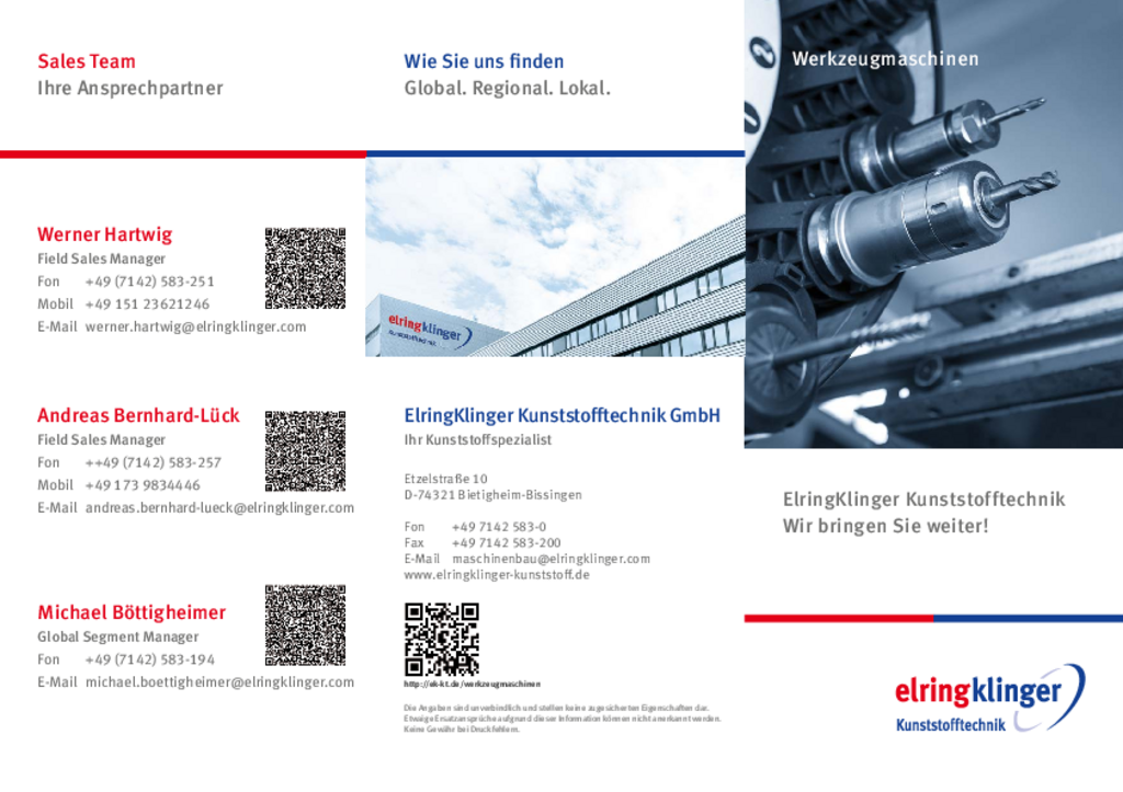 Flyer Werkzeugmaschinen